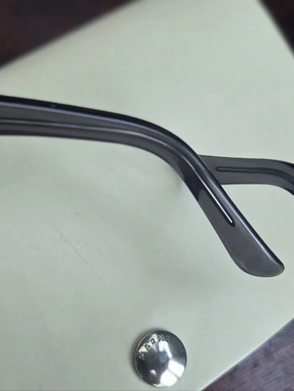 Marni Oversized Square Sunglasses in Brown Edge with Black Lenses